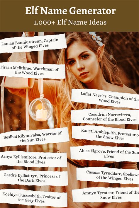 elven name generator|Elf Names .